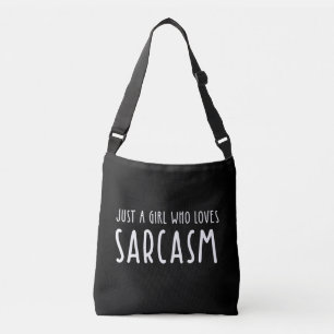 Nur ein Mädchen, das Sarcasm Liebe Tragetaschen Mit Langen Trägern