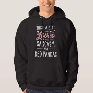 Nur ein Mädchen, das Sarcasm und Red Pandas Wome L Hoodie
