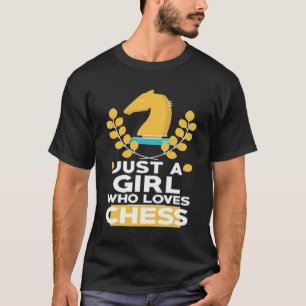 Nur ein Mädchen, das Schachspieler Liebe T-Shirt