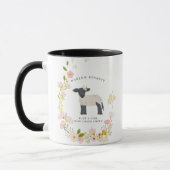 Nur ein Mädchen, das Schafe Liebe | Monogramm Tasse (Links)
