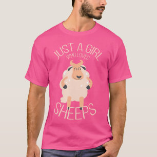 Nur ein Mädchen, das Schafe Liebe T-Shirt