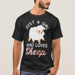 Nur ein Mädchen, das Schafe Niedliche Schafe Desig T-Shirt