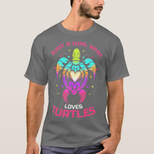 Nur ein Mädchen, das Schildkröten für Schildkröten T-Shirt