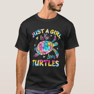 Nur ein Mädchen, das Schildkröten-Gefärbte Krawatt T-Shirt