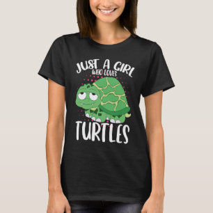 Nur ein Mädchen, das Schildkröten Liebe trägt, sig T-Shirt