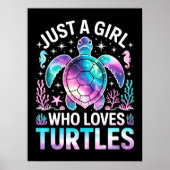nur ein Mädchen, das Schildkröten liebt Poster (Vorne)