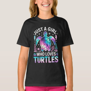 Nur ein Mädchen, das Schildkröten liebt T-Shirt