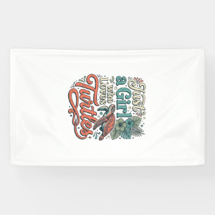 Nur ein Mädchen, das Schildkröten liebt, Vintage-S Banner