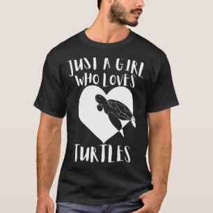 Nur ein Mädchen, das Schildkröten Niedliches Weiße T-Shirt