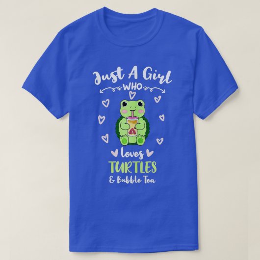 Nur ein Mädchen, das Schildkröten und Bubble Tee L (Design vorne)