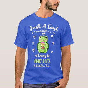 Nur ein Mädchen, das Schildkröten und Bubble Tee L