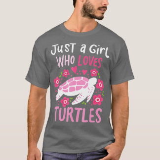 Nur ein Mädchen, das Schildkrötengeschenk Lieben T-Shirt