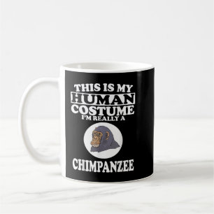 Nur ein Mädchen, das Schimpansen Liebe Kaffeetasse