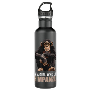 Nur ein Mädchen, das Schimpansen Lieben Chimpanzee Edelstahlflasche
