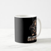 Nur ein Mädchen, das Schimpansen Lieben Chimpanzee Kaffeetasse (VorderseiteRechts)