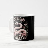 Nur ein Mädchen, das Schlangen Liebe Kaffeetasse (Vorderseite Links)