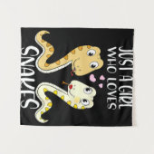 Nur ein Mädchen, das Schlangen Lieben ich Niedlich Wandteppich (Vorderseite (Horizontal))