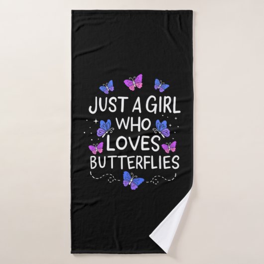 Nur ein Mädchen, das Schmetterling Liebe Badehandtuch (Badehandtuch)