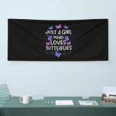 Nur ein Mädchen, das Schmetterling Liebe Banner (Messe)