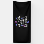 Nur ein Mädchen, das Schmetterling Liebe Banner (Vertikal)