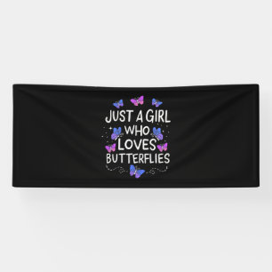 Nur ein Mädchen, das Schmetterling Liebe Banner
