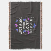 Nur ein Mädchen, das Schmetterling Liebe Decke (Vorderseite Vertikal)