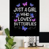 Nur ein Mädchen, das Schmetterling Liebe Poster (Heimbüro)
