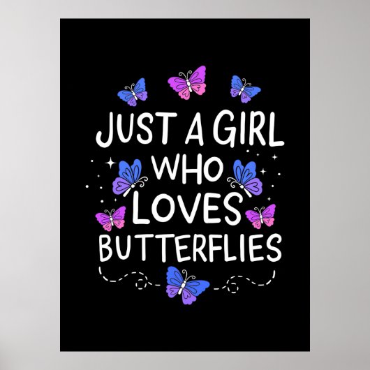 Nur ein Mädchen, das Schmetterling Liebe Poster (Vorne)