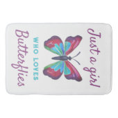 Nur ein Mädchen, das Schmetterlinge Liebe Badematte (Vorderseite)