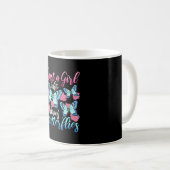 Nur ein Mädchen, das Schmetterlinge Liebe Kaffeetasse (VorderseiteRechts)