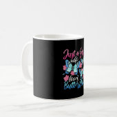 Nur ein Mädchen, das Schmetterlinge Liebe Kaffeetasse (Vorderseite Links)