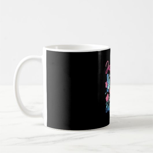 Nur ein Mädchen, das Schmetterlinge Liebe Kaffeetasse (Links)