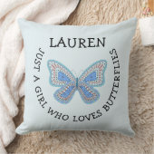 Nur ein Mädchen, das Schmetterlinge Liebe Kissen (Decke)