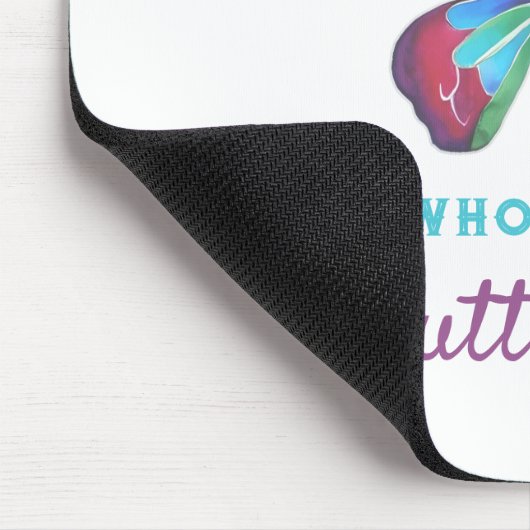 Nur ein Mädchen, das Schmetterlinge Liebe Mousepad (Ecke)