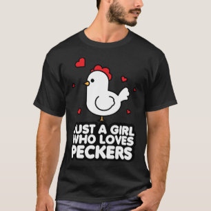 Nur ein Mädchen, das Schnäbel liebt Hühnerfrauen T-Shirt