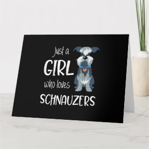nur ein Mädchen, das Schnauzer-Liebe hat _ Schnauz Karte