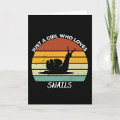 Nur ein Mädchen, das Schnecken Liebe Karte (Vorderseite)