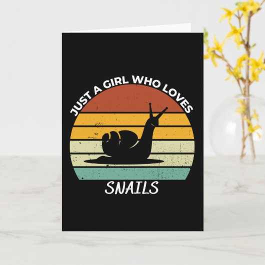 Nur ein Mädchen, das Schnecken Liebe Karte (Gelbe Blume)