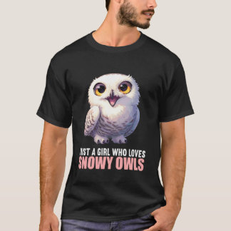 Nur ein Mädchen das Schneeeulen liebt. Schneeeulen T-Shirt