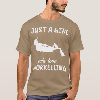 Nur ein Mädchen, das Schnorcheln Lieben T-Shirt