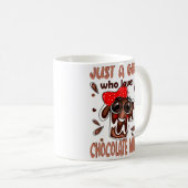 Nur ein Mädchen, das Schokoladenmilch Liebe Kaffeetasse (VorderseiteRechts)