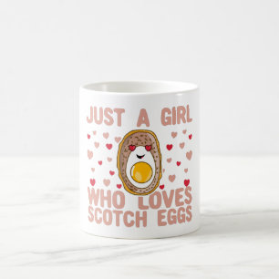 Nur ein Mädchen, das schottische Eier  Kaffeetasse