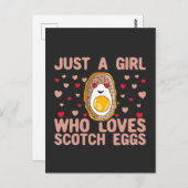 Nur ein Mädchen, das schottische Eier Liebe Postkarte (Vorne/Hinten)
