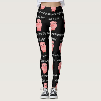 Nur ein Mädchen, das Schweine Leggings
