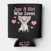 Nur ein Mädchen, das Schweine Liebe Dosenkühler (Vorderseite)