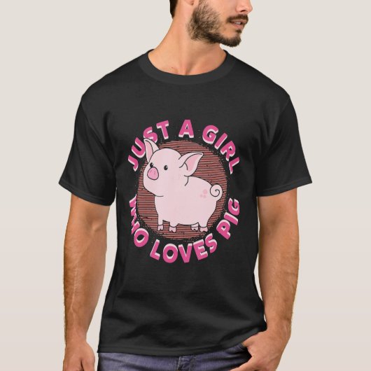 Nur ein Mädchen, das Schweine Liebe, ein Geschenk  T-Shirt (Vorderseite)