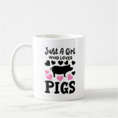 "Nur ein Mädchen, das Schweine Liebe Kaffeetasse (Links)