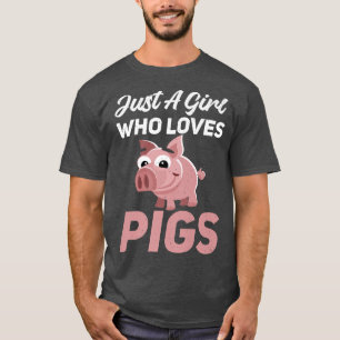 Nur ein Mädchen, das Schweine Liebe Mama Schweinef T-Shirt