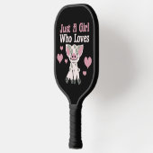 Nur ein Mädchen, das Schweine Liebe Pickleball Schläger (Links)