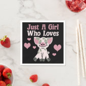 Nur ein Mädchen, das Schweine Liebe Serviette (Beispiel)